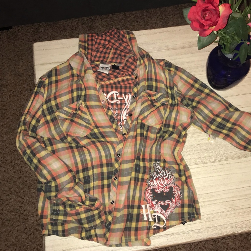 🔥ONE DAY SALE🔥Harley Davidson Flannel Button Up